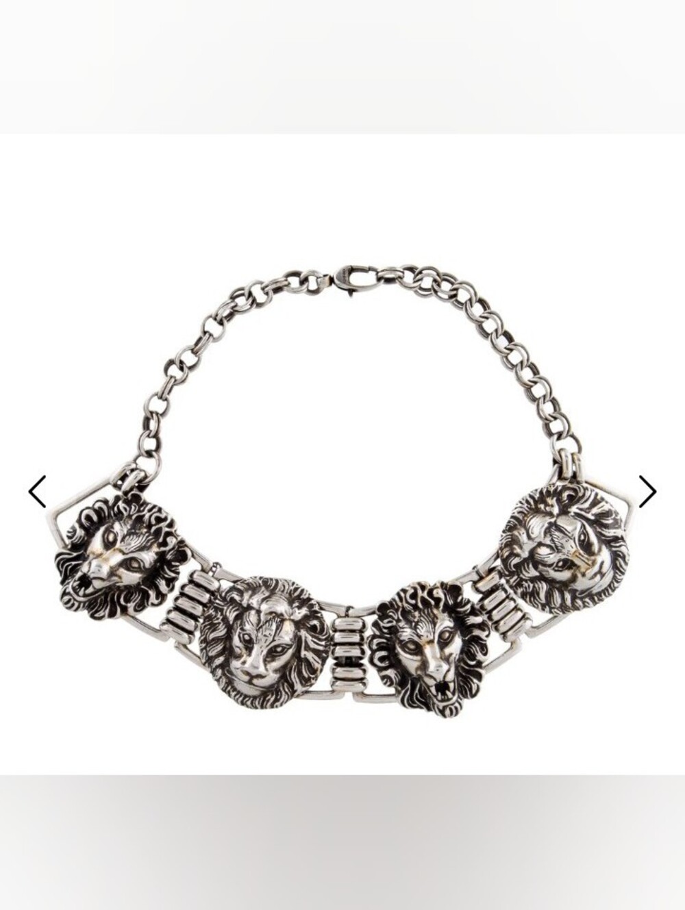Gucci Lion Head Choker Necklace